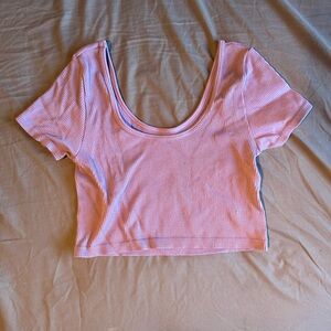 Aeropostale Light Purple Ribbed Crop Top